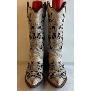 J.B. Dillon Chicory Western Cowgirl Women's 6.5 B Leather Boots JBR 6055